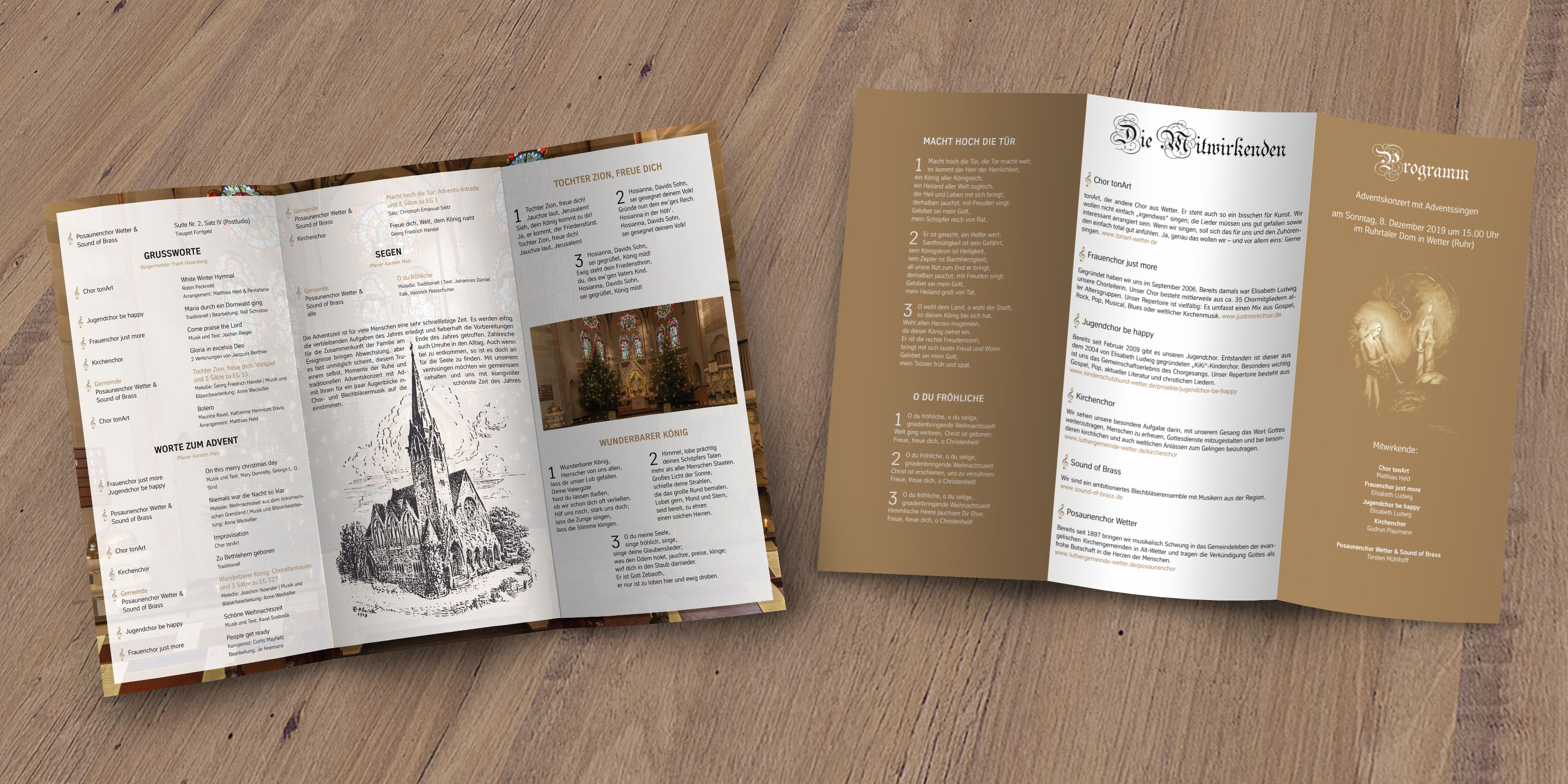 Programmheft zum Adventskonzert mit Adventssingen